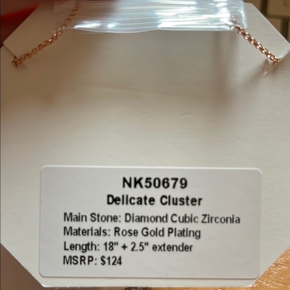 BP APRIL 2025 Rose Gold Necklace with Diamond Cubic Zirconia Crystals - Picture 2 of 3